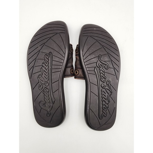 Louis Vuitton Brown Leather Studded Sandals Mens Please Read Description - Picture 8 of 8